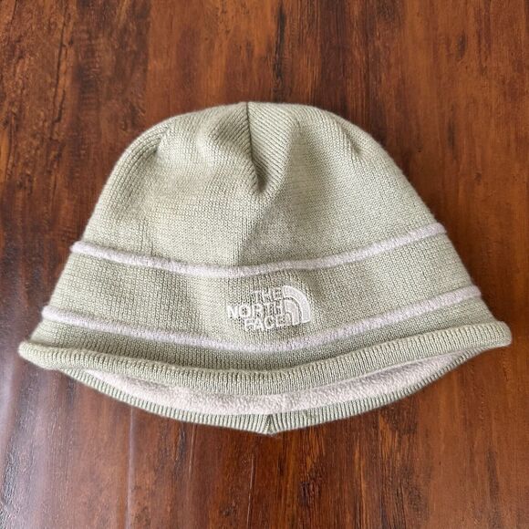 THE NORTH FACE Youth Toddler Knit Skull Beanie Hat Cap in Light Green - Picture 1 of 10
